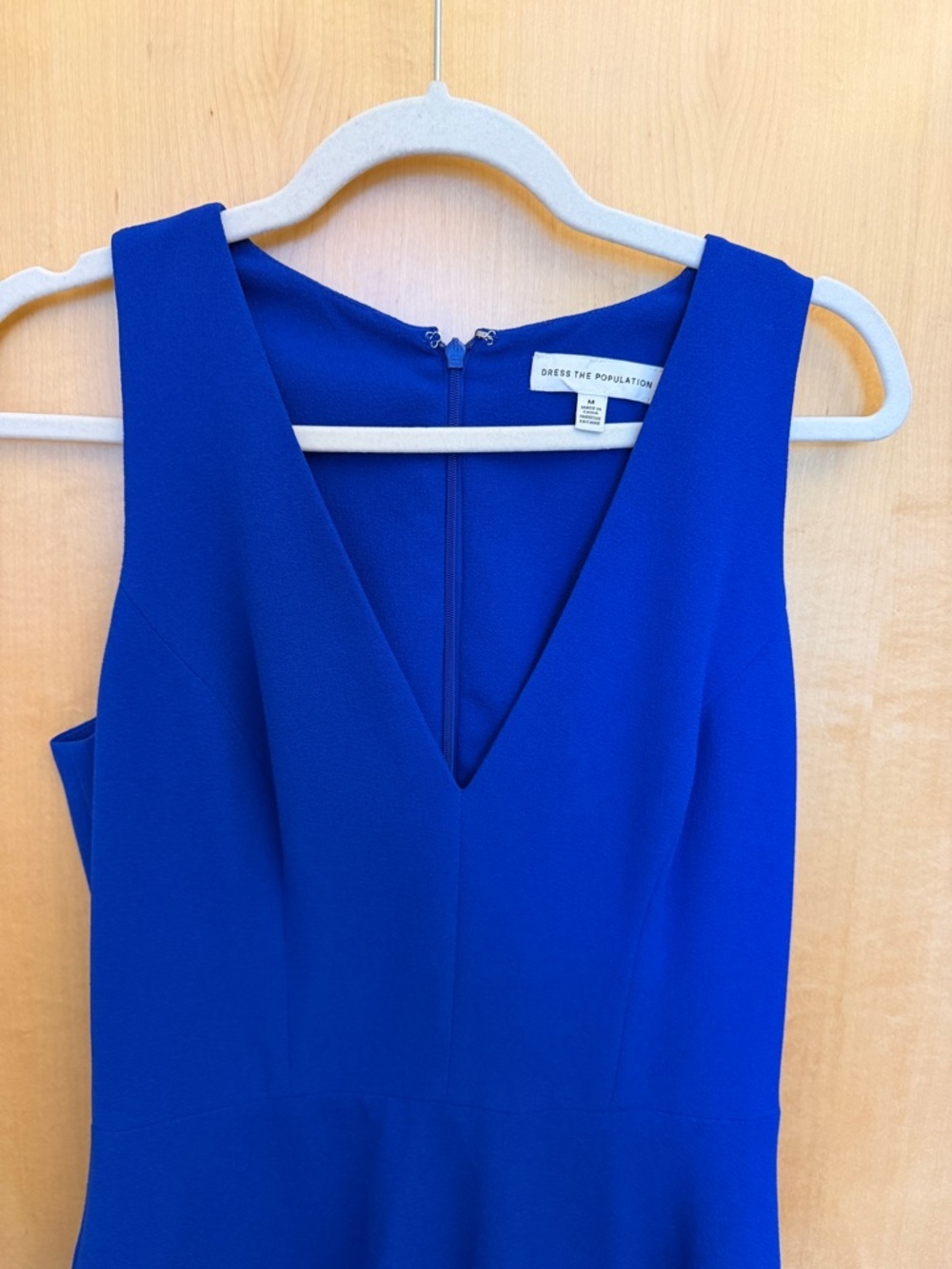 Dress the Population Catalina Fit & Flare Cocktail Dress electric blue size Med - Picture 6 of 12